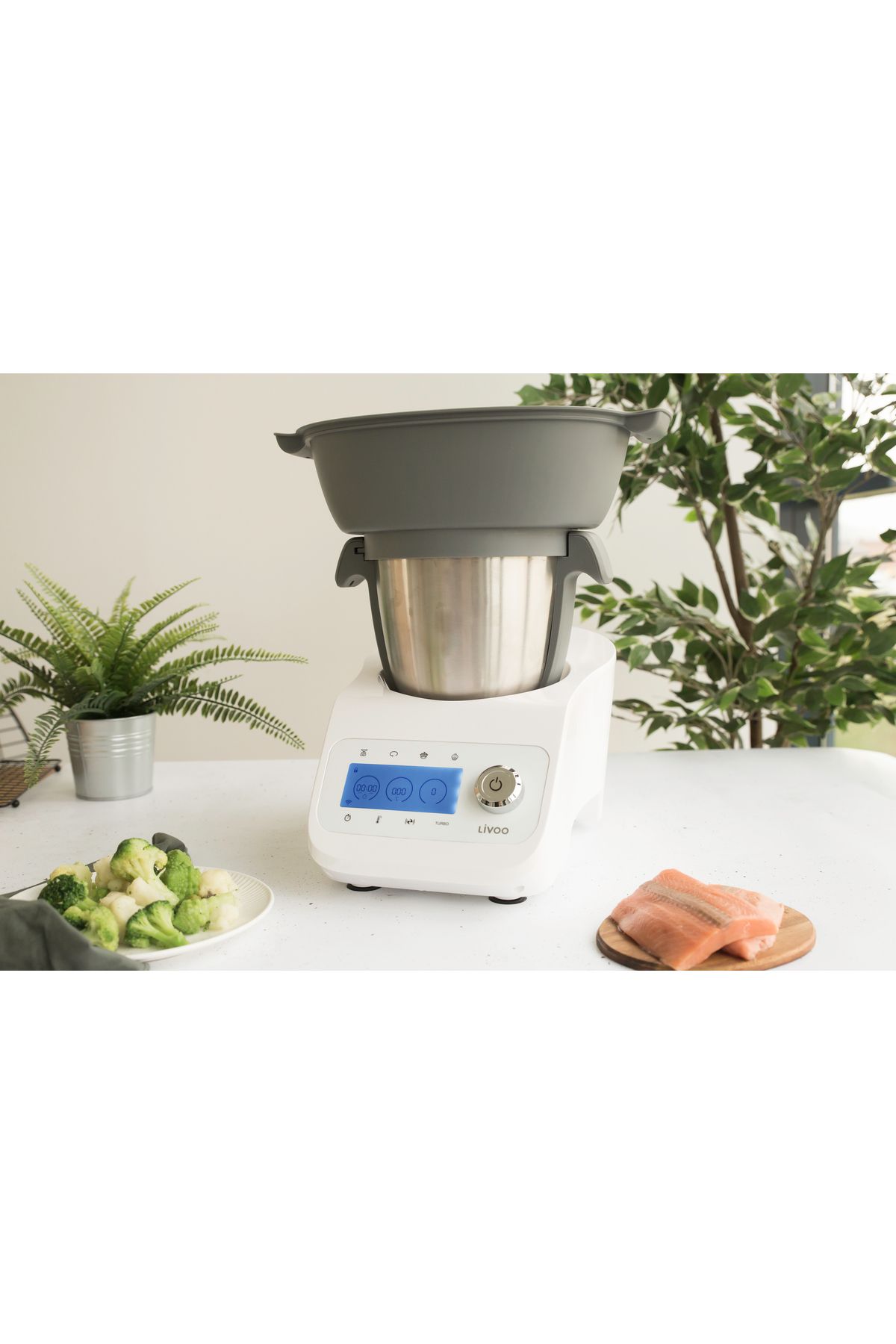 LİVOO-Livoo DOP219W multicooker, 1000W, 2.3L, steaming, chopping, whisking, grinding, mixing, grating etc 9