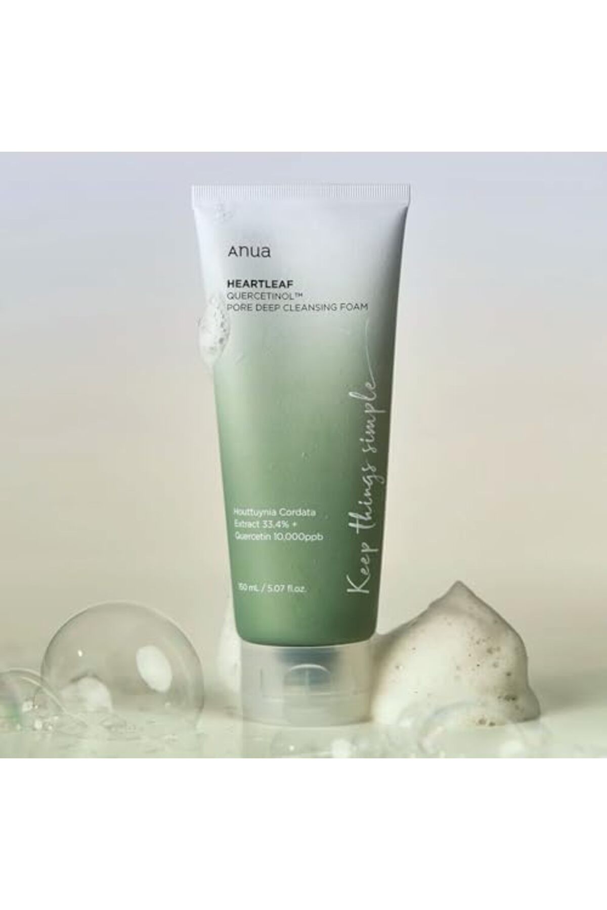 ANUA-ANUA HEARTLEAF QUERCETINOL PORE DEEP CLEANSING FOAM, 150 ML 2