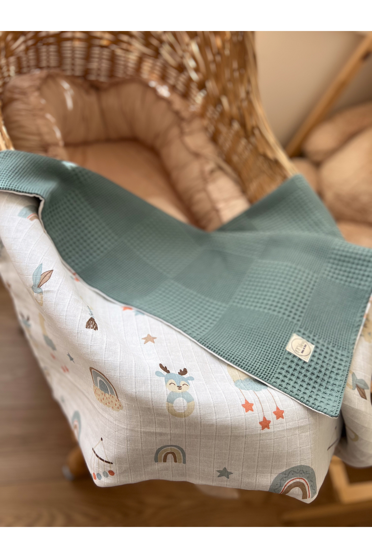 MİLNA BABY&KİDS Bebek Battaniyesi Müslin Bebek Battaniyesi Çift Tarafli Müslin Bebek Battaniyesi 100x100cm fotoğrafı 6 (önizleme)