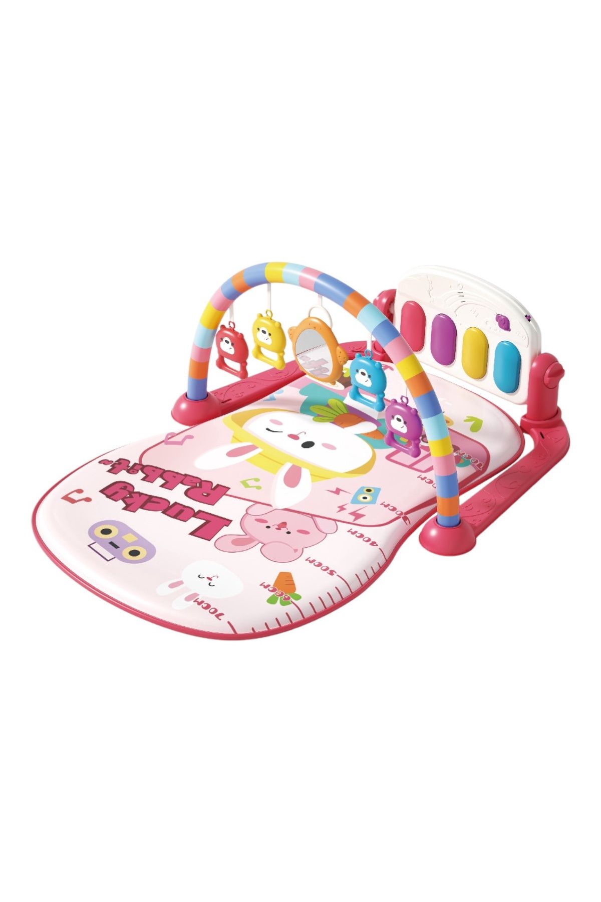 Homio Centru De Activitati, Homio, Pian Detasabil, Cu Sunete Si Lumini, Volum Ajustabil, Roz, Lucky Rabbit - One Size
