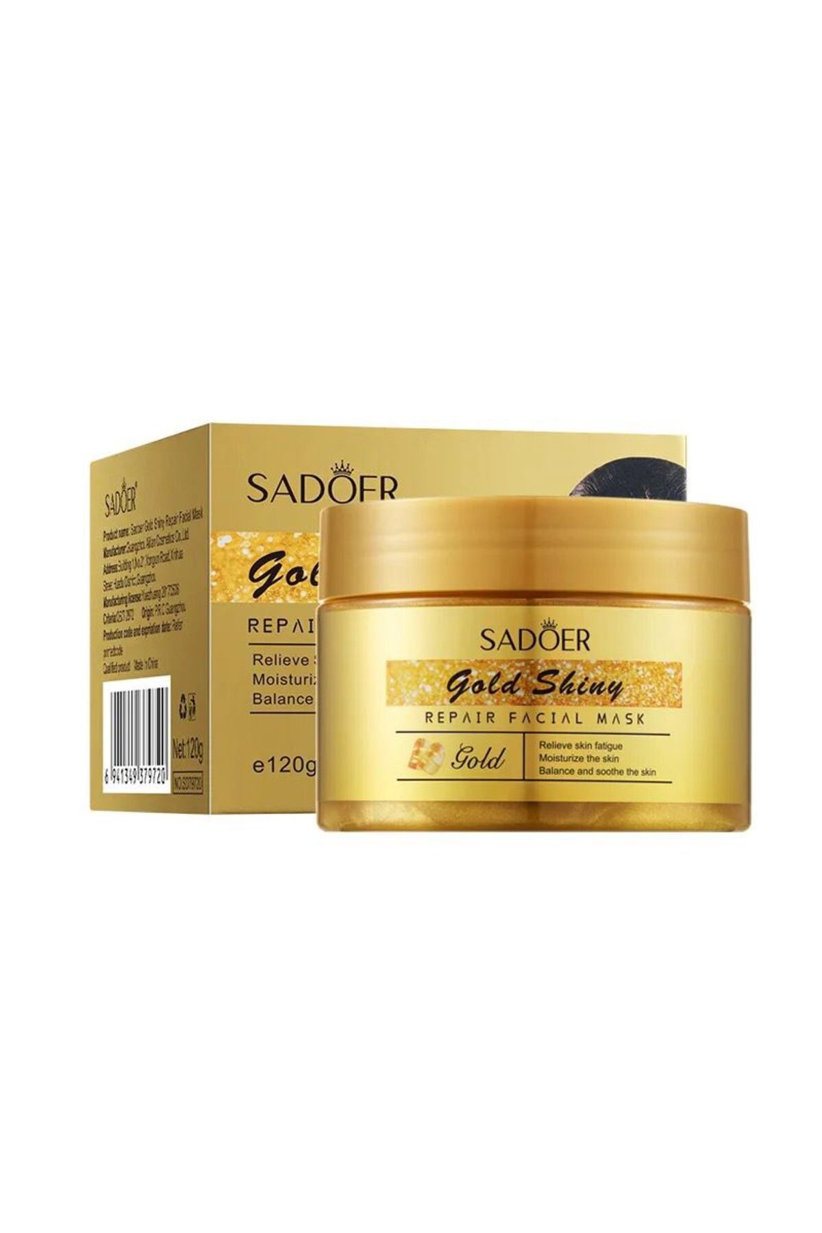 SADOER-Gold Shiny Face Mask for Moisturizing, Whitening, and Removing Blemishes, Acne Scars, and Signs of Aging 12g 5