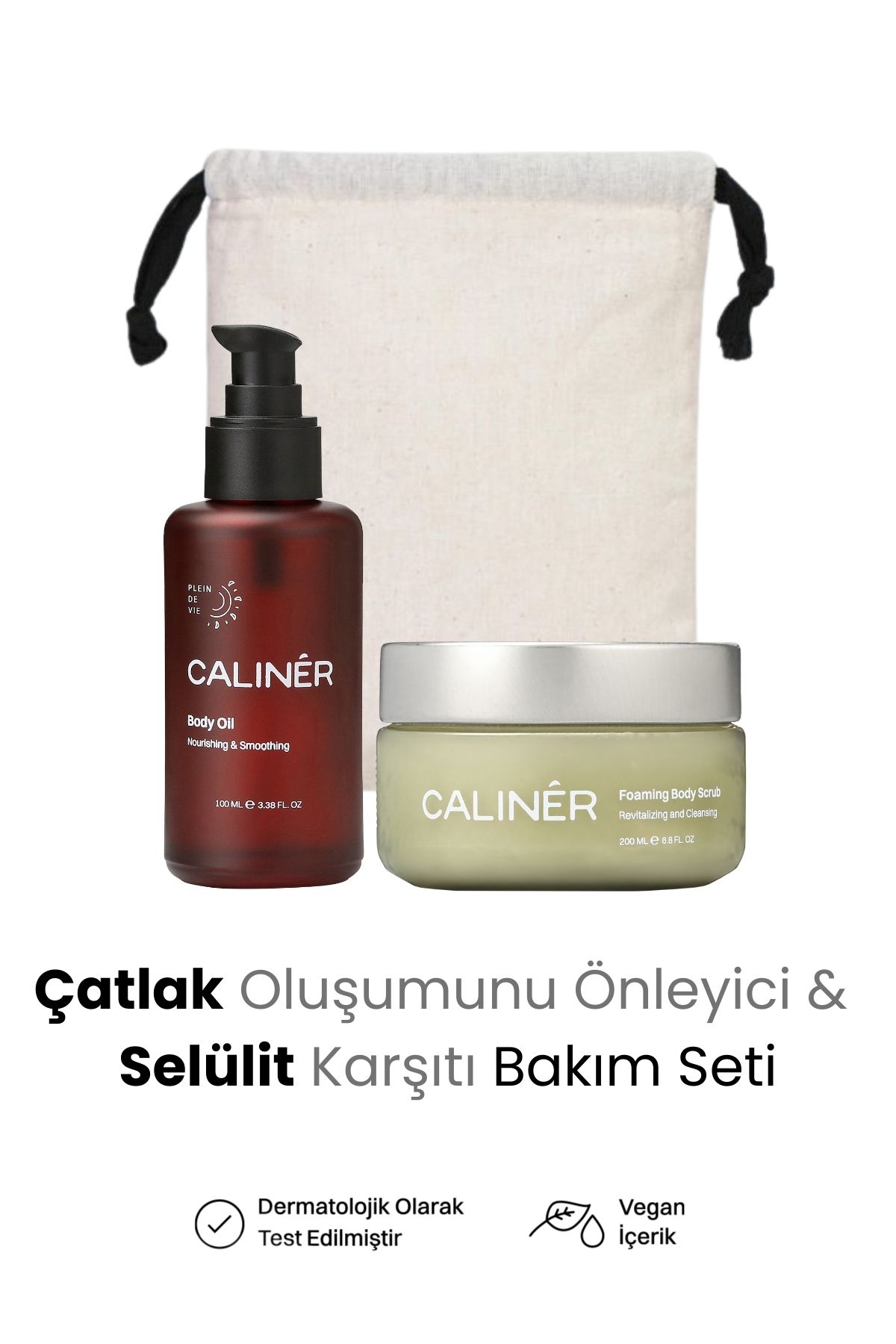 Caliner Çatlak Oluşumunu Önleyici, Selülit Karşıtı Bakım Seti - Plein De Vie - Yasemin, Portakal