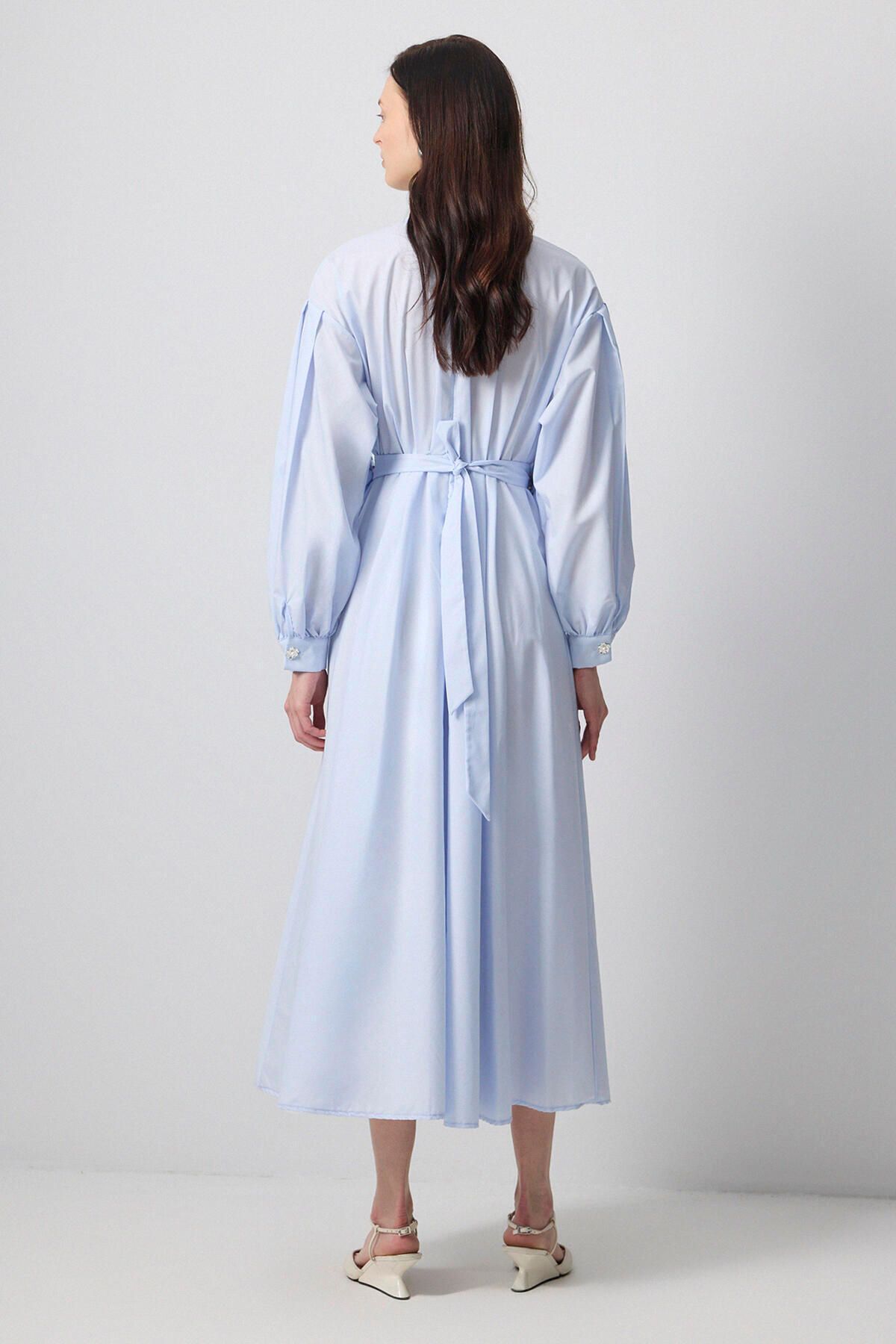 Touché Privé-ROCHIE POPLIN PLISĂ DETALIE FLORI 3