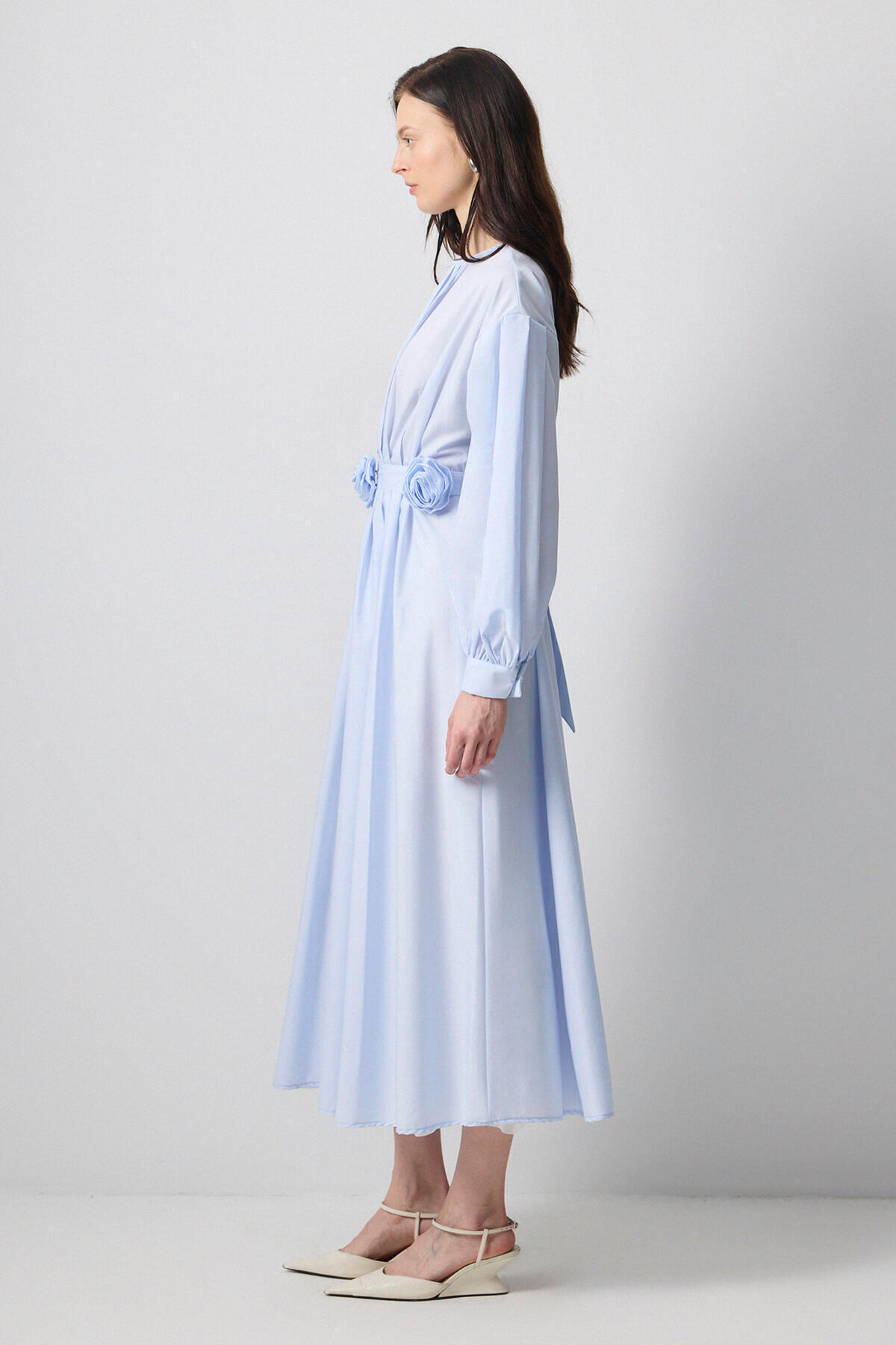 Touché Privé-ROCHIE POPLIN PLISĂ DETALIE FLORI 2