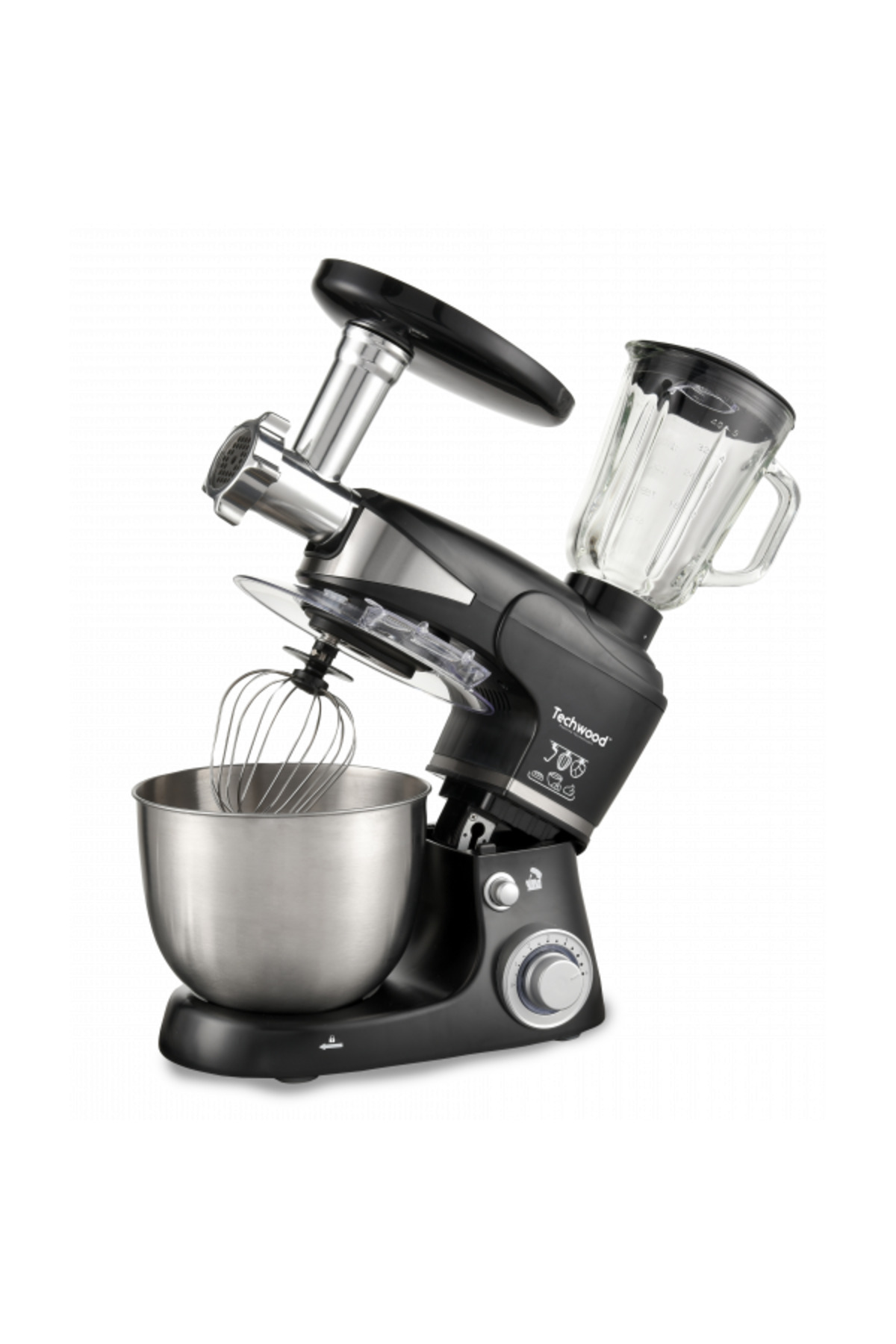 Techwood-Kuchynský robot 3 v 1 Techwood TRO-5066, 1000W, mixér 5L, mixér 1,5L, mlynček na mäso 1