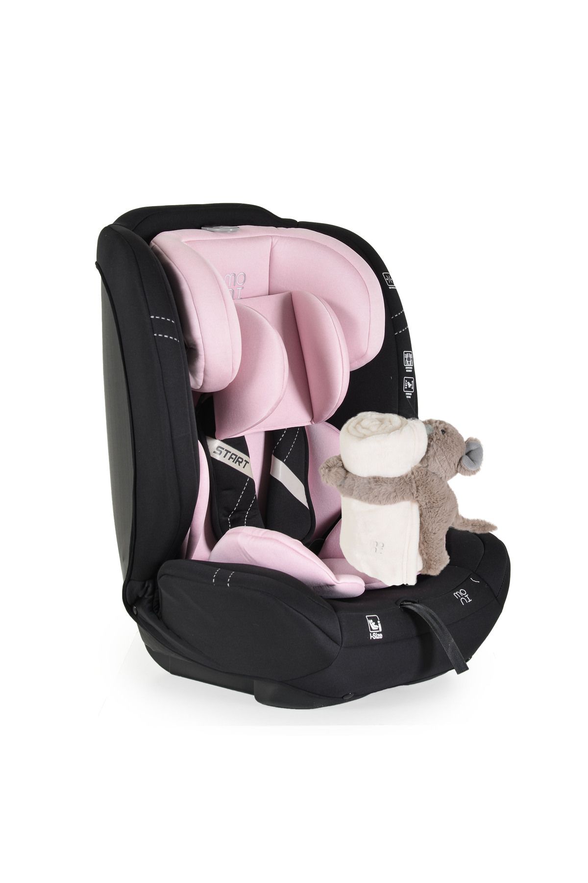 OEM Scaun Auto 9-36 Kg, Moni Start Roz, 76-150cm - One Size