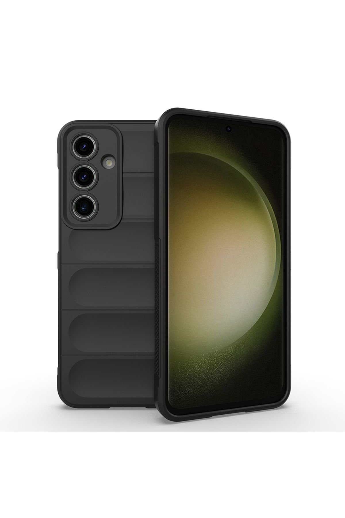 SKYARC Samsung Galaxy S24 FE Kılıf Esnek TPU Oyuklu Arka Yüzey Tasarımlı Etnik Silikon Kapak