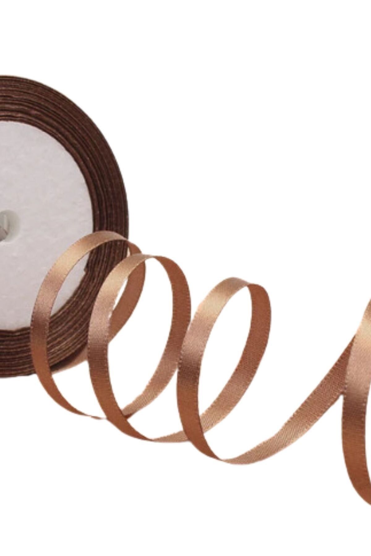 KfksStore Saten Kurdele 1 cm 10 Metre Vizon