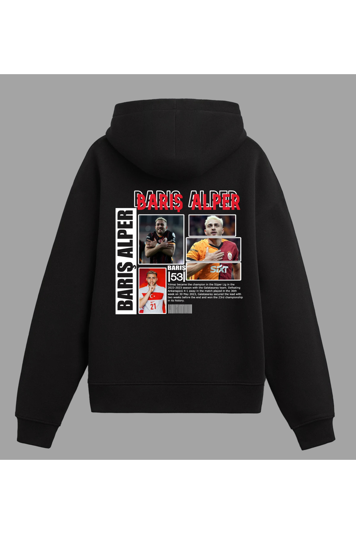 Edizen Barış Alper Yılmaz Premium Hoodie Unisex Oversize %100