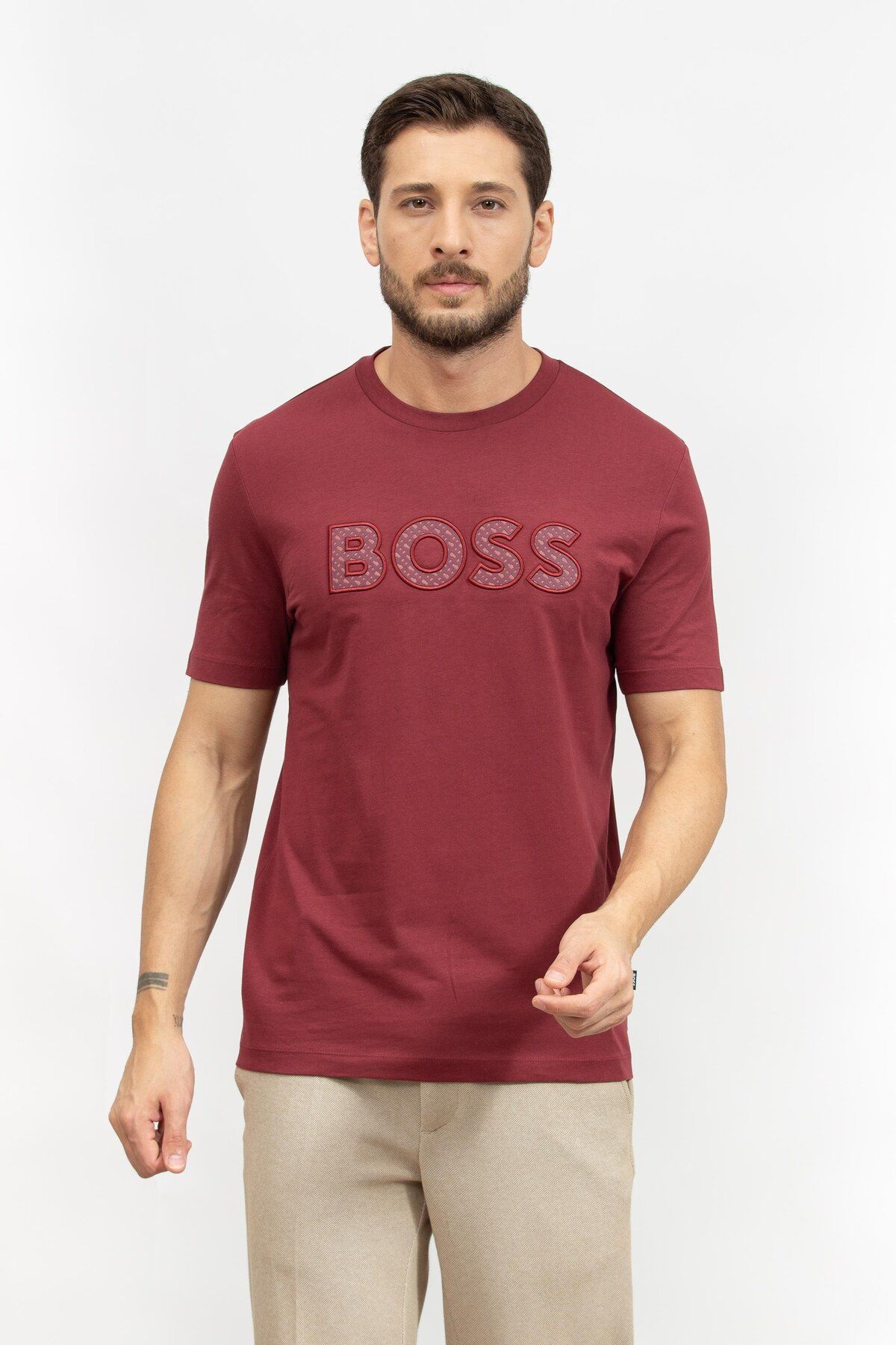 تیشرت یقه خدمه مردانه BOSS