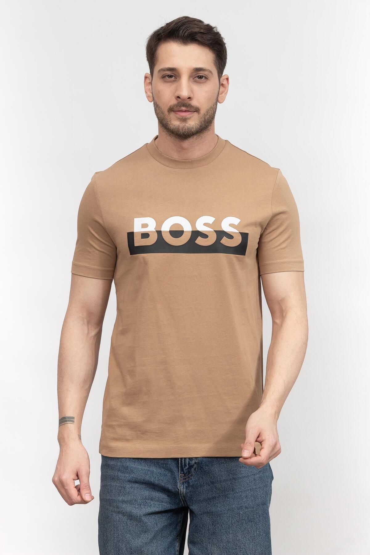 تیشرت مردانه یقه خدمه تیبورت BOSS