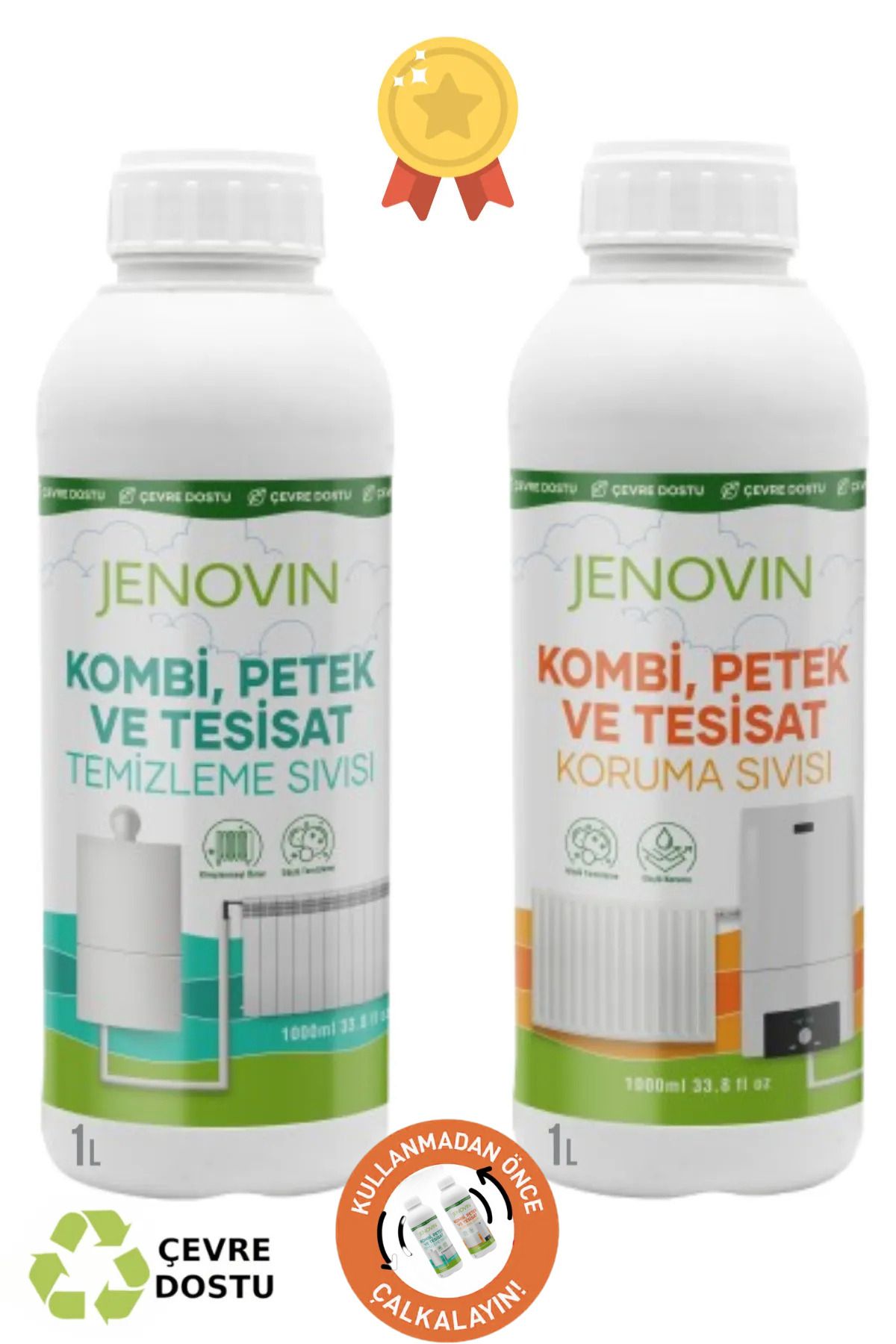 Jenovin Kombi Petek Tesisat Temizleme Ve Koruma Sıvıları 1 L | Isıtma Sistemi Bakım Ürünleri