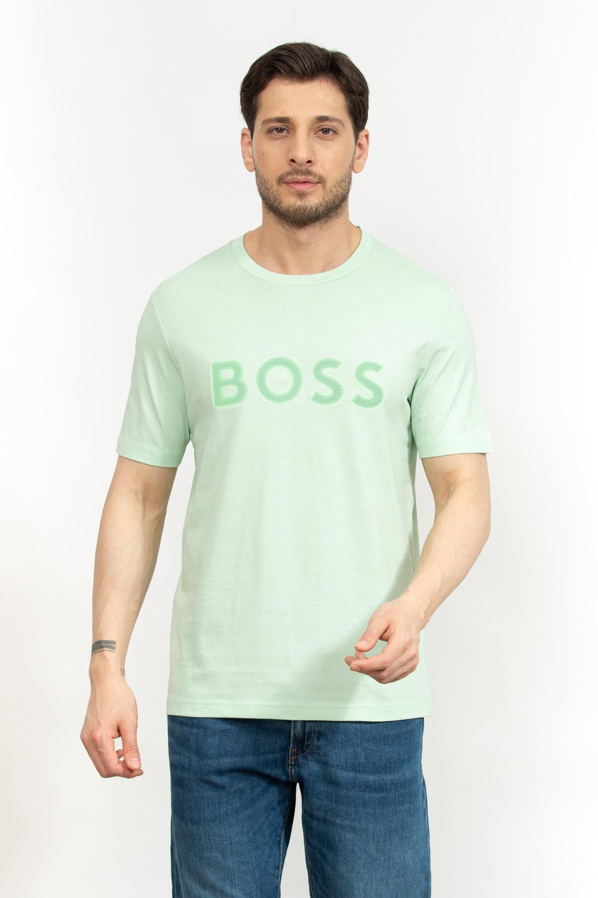 تیشرت یقه خدمه مردانه BOSS