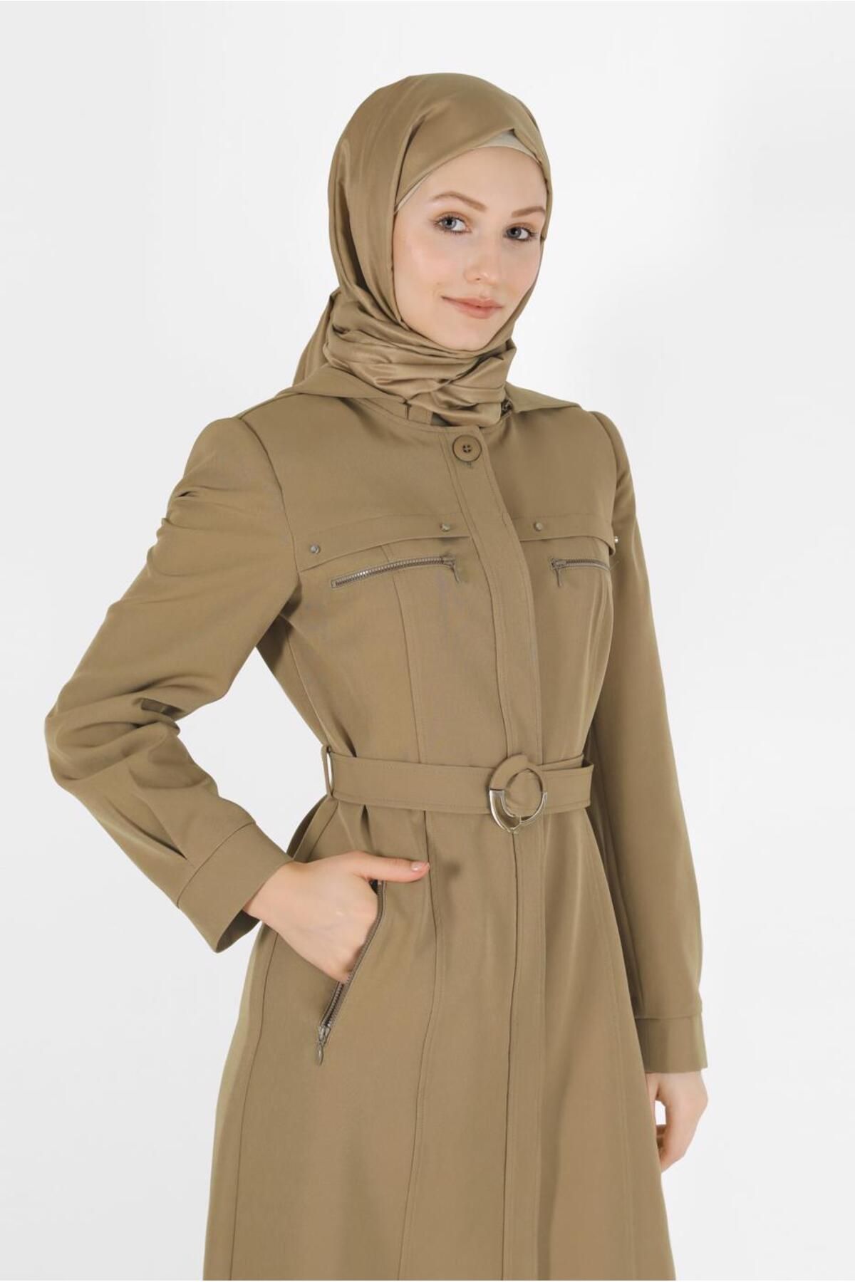 زیپ کاپوت کمربند DETAILED TOPCOAT 10481 Alvina
