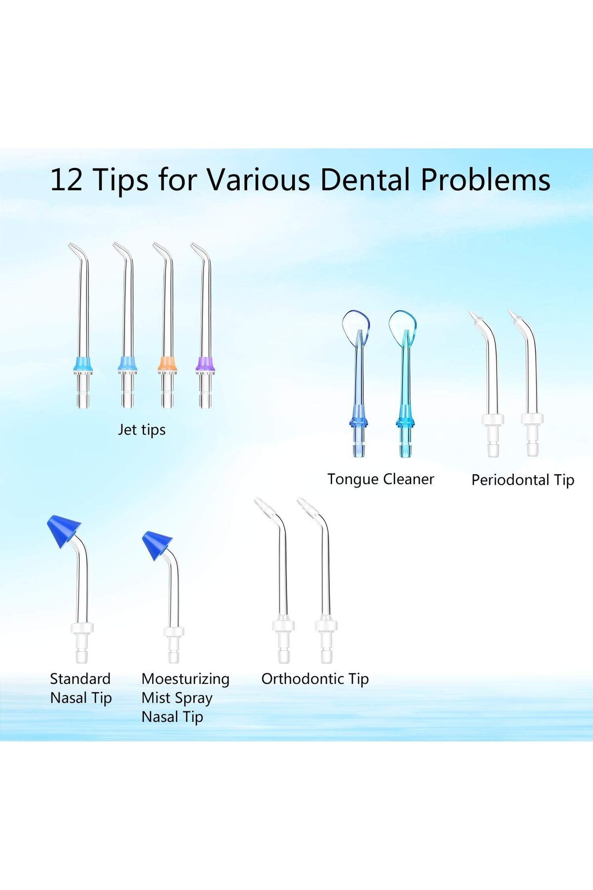 h2ofloss-® Dental Water Flosser for Teeth Cleaning with 13 Multifunctional Tips&800ml Capacity-HF-9 5