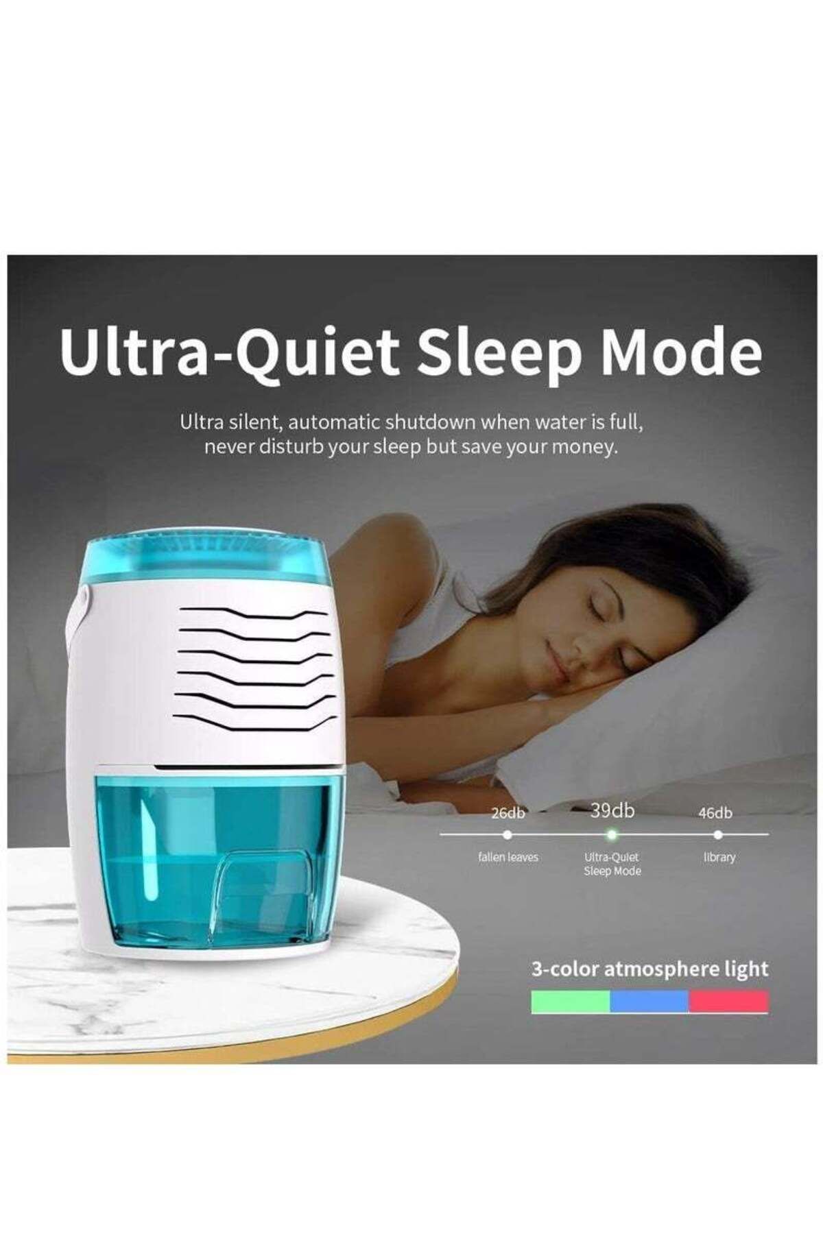 COOYA-مزيل رطوبة الهواء المحمول، سعة كبيرة 1200 مل، مع ضوء LED سريع، للاستخدام المنزلي، 36 واط 4