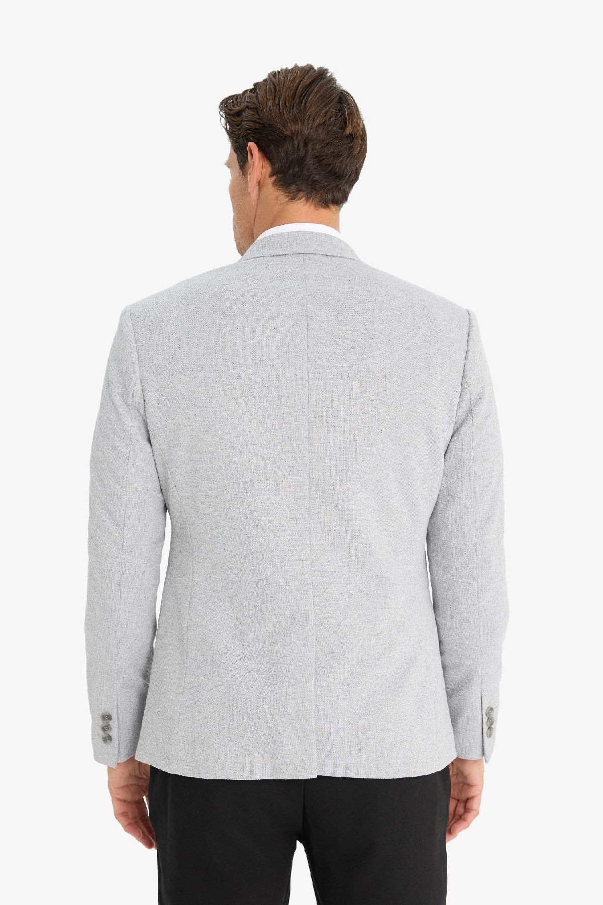 DeFacto-Slim Fit Slim Fit gefütterte geknöpfte Blazerjacke N0503az25sp 6