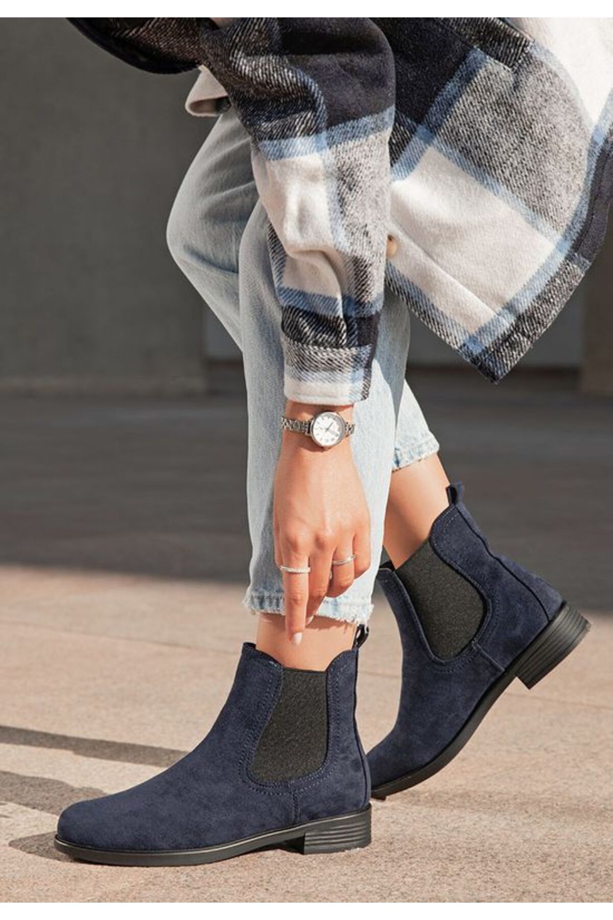 B T Shoes-Women's Chelsea boots Zelmira navy 8