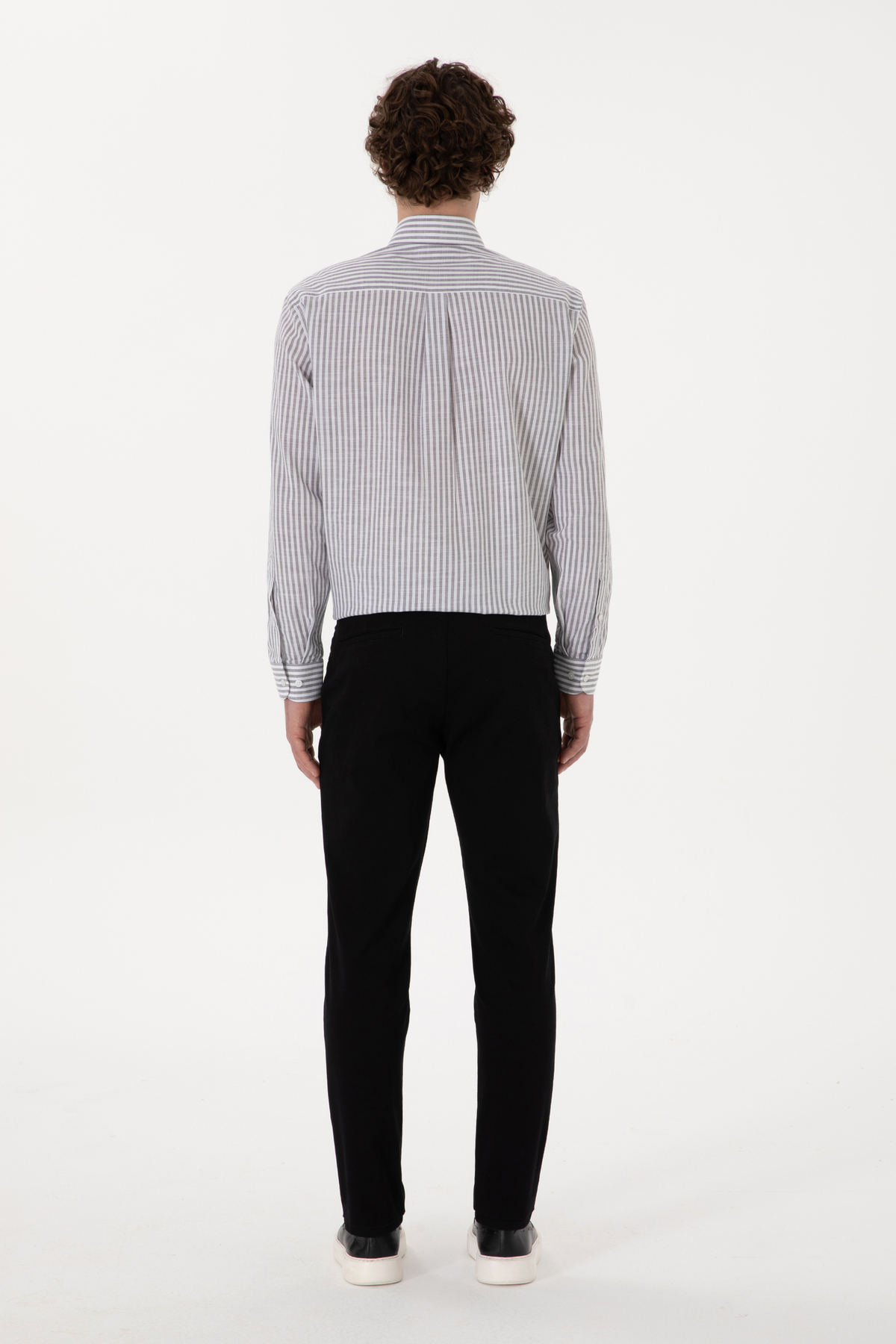 U.S. Polo Assn.  Erkek Siyah Slim Fit Kanvas Pantolon 50309142-VR046 - Görsel 5
