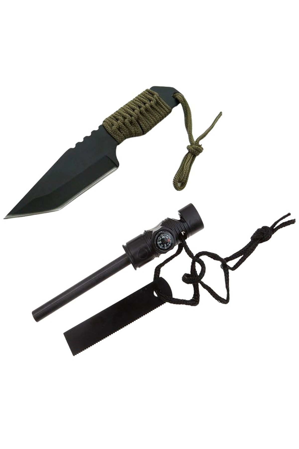 Depox Cuțit De Vânătoare Ideallstore , Jungle Guard, Negru, 17,5 Cm, Teacă Inclusă - One Size