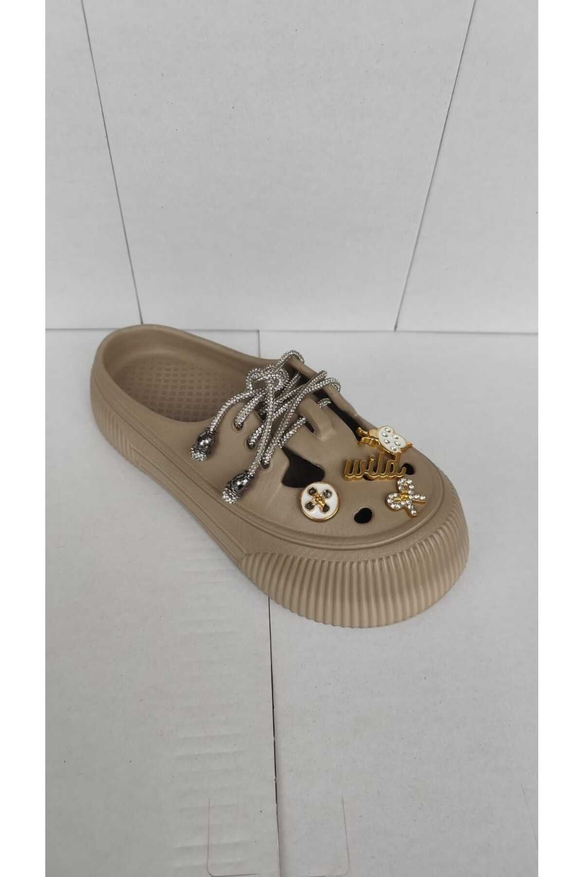 soElite-Closed Front Drawstring Laced Stone Figured Women's Ballerina Slippers Home Business Office Daily Use 4