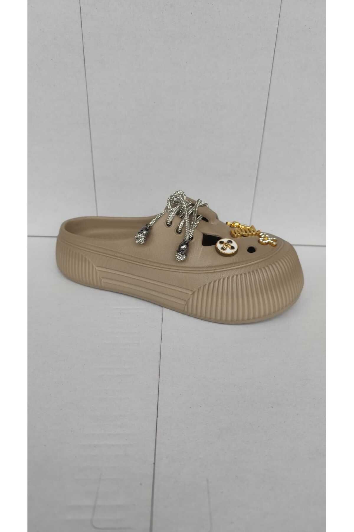 soElite-Closed Front Drawstring Laced Stone Figured Women's Ballerina Slippers Home Business Office Daily Use 3