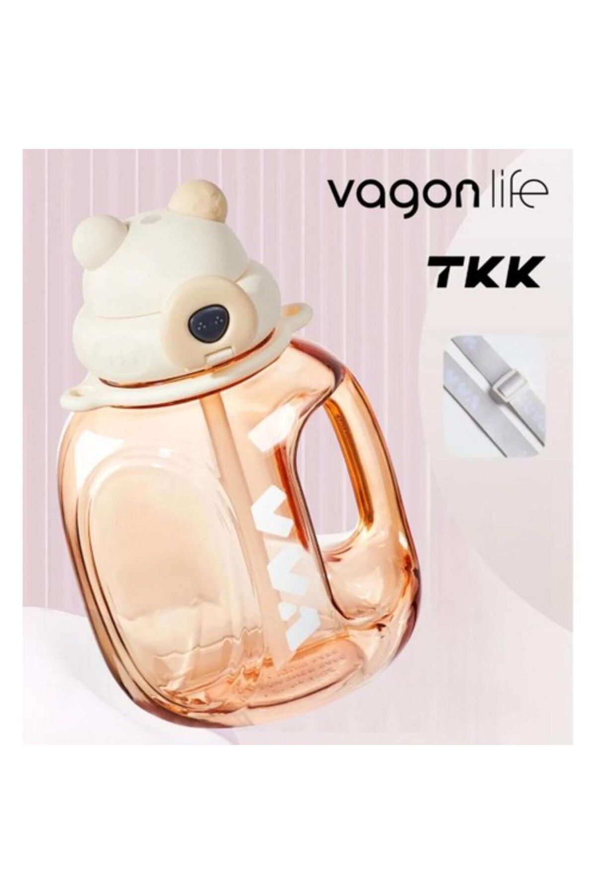 قمقمه و فلاسک نارنجی چربی آب تریتان 1200 میل سفید Vagonlife