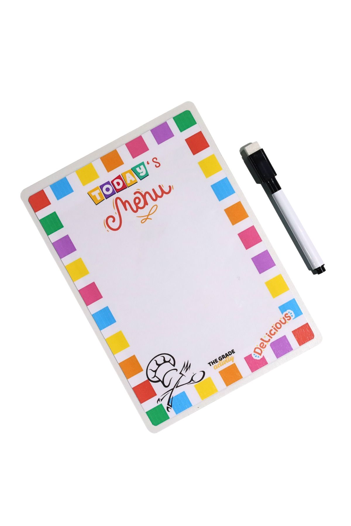 The Grade-Yazsil Notepad Today's Menu Refrigerator Notepad Magnetic Refrigerator Notepad Magnet Notepad 21X15Cm 3