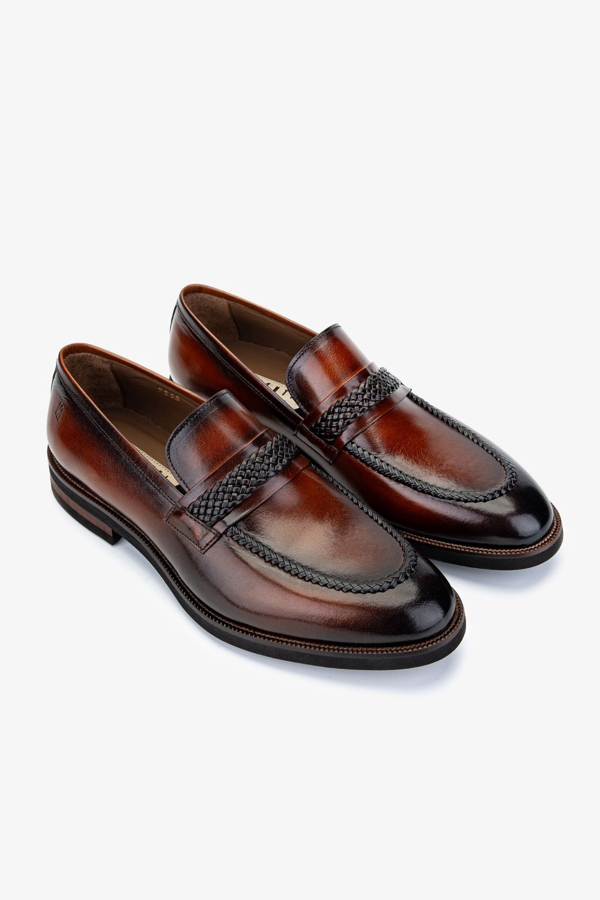 Valmenti-Men's Genuine Leather Tan Classic Shoes 2