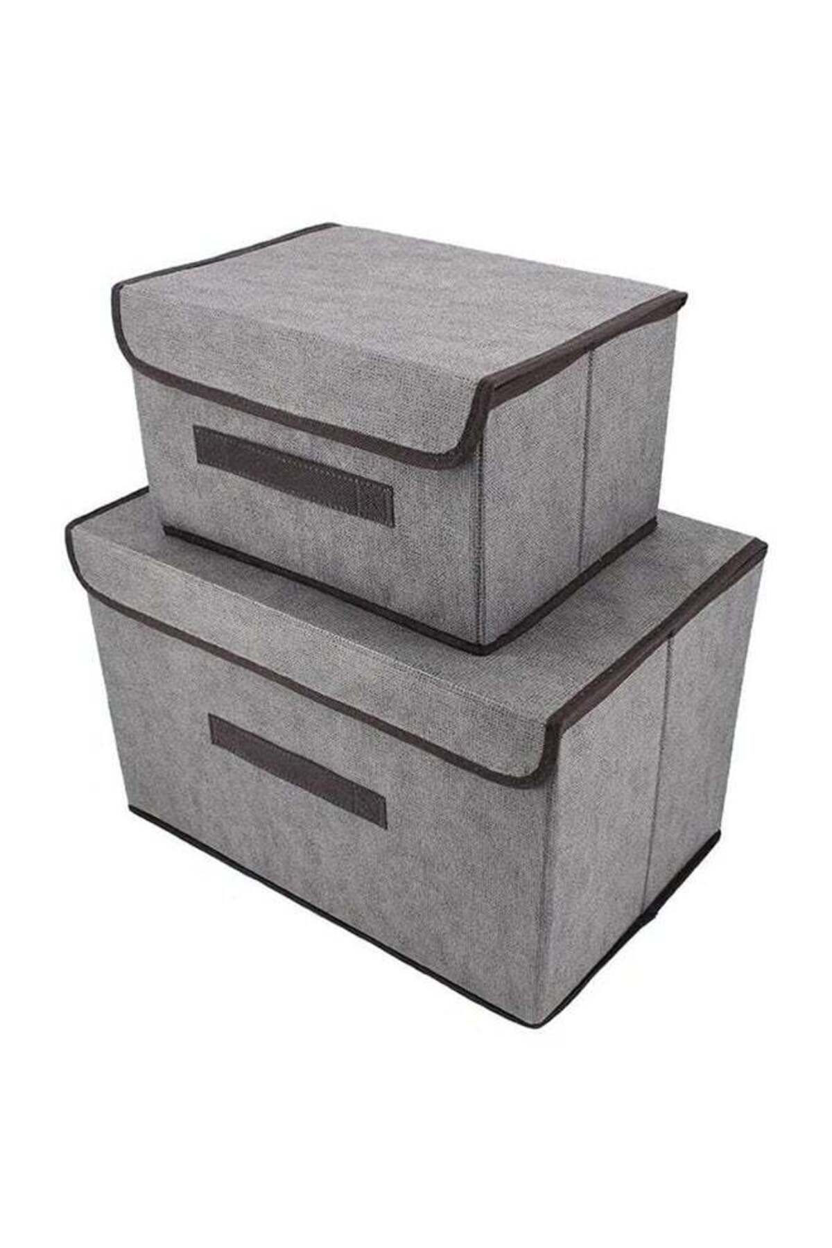 COOYA-4 Pack Foldable Storage Boxs, With Lids, Strong and Durable, Polypropylene, for Save Space, Gray 6