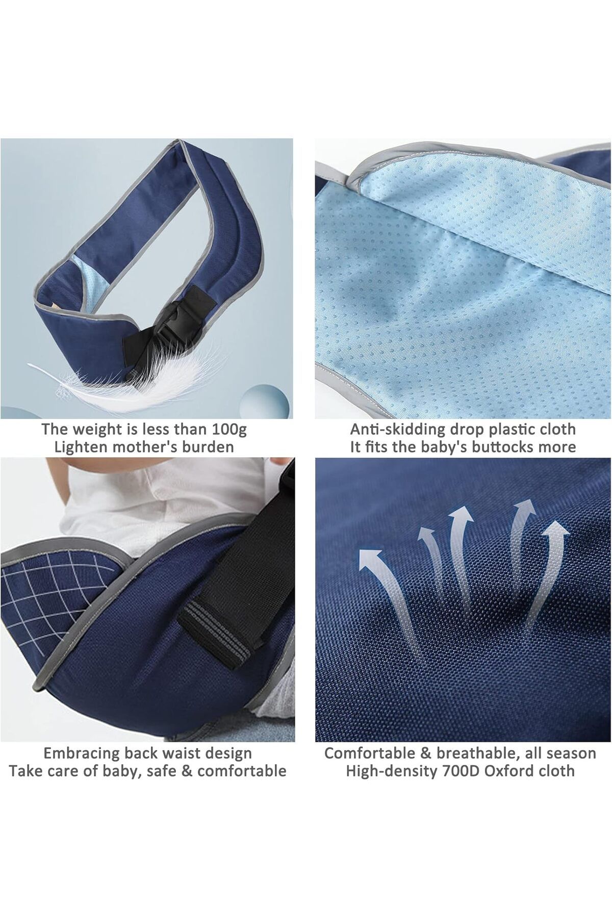 COOYA-Toddler Carrier, Adjustable Ergonomic One Shoulder, Anti-Slip 4