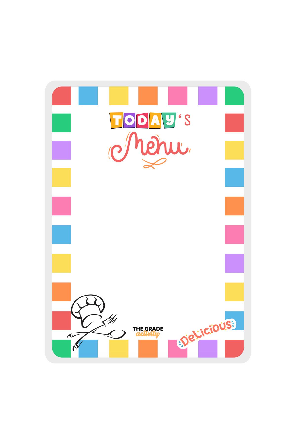 The Grade-Yazsil Notepad Today's Menu Refrigerator Notepad Magnetic Refrigerator Notepad Magnet Notepad 21X15Cm 5
