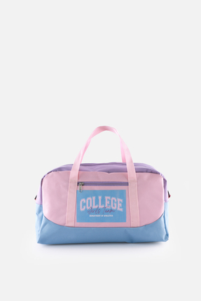 ICONE BAG Kız Çocuk College Baskılı Spor Çanta, Cepli Spor Çanta, Fermuarlı D...