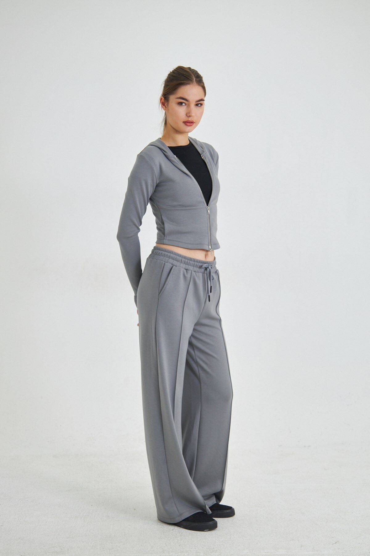 GIA-ART-Women's Wide Leg Tailored Modal Fabric Trousers 3