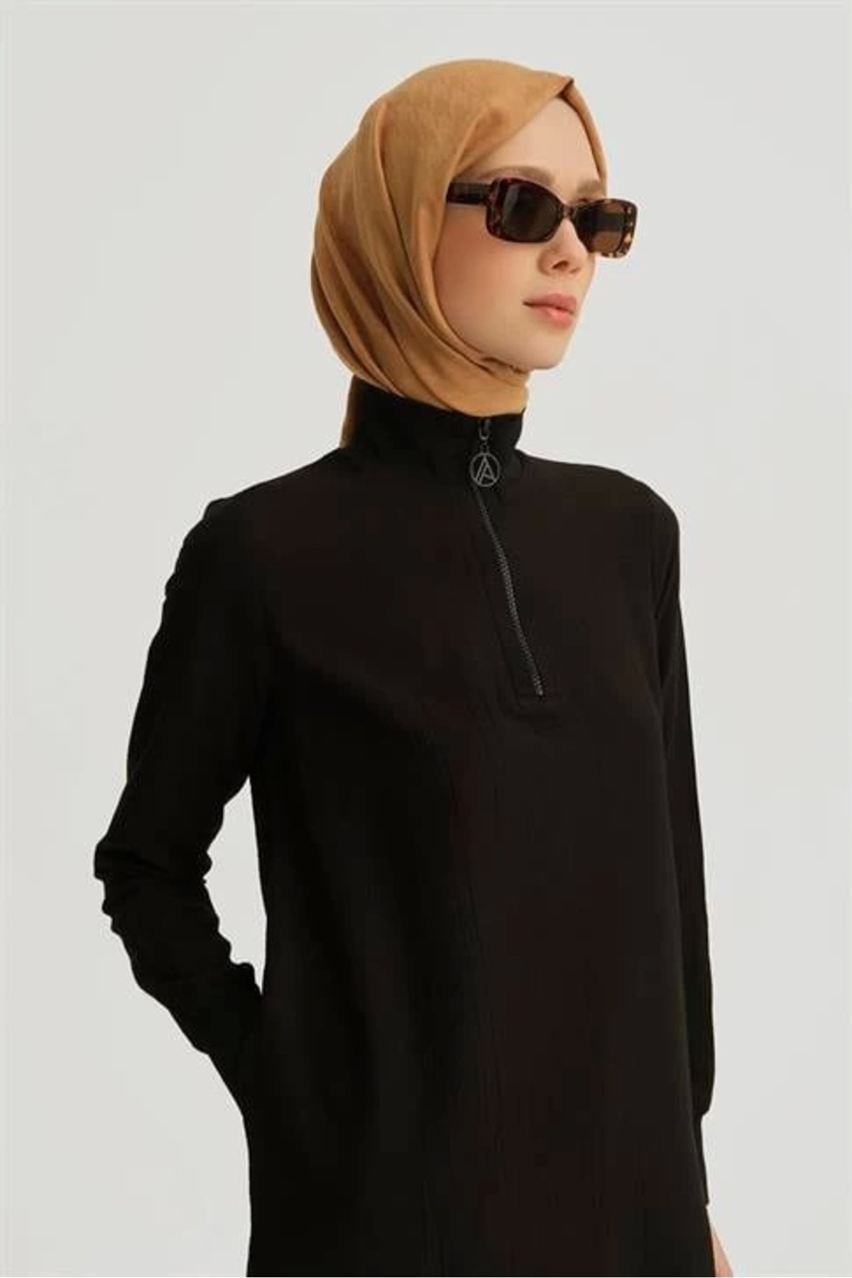 Armine-Zipper Detailed Tunic 25Yt433 Black 3
