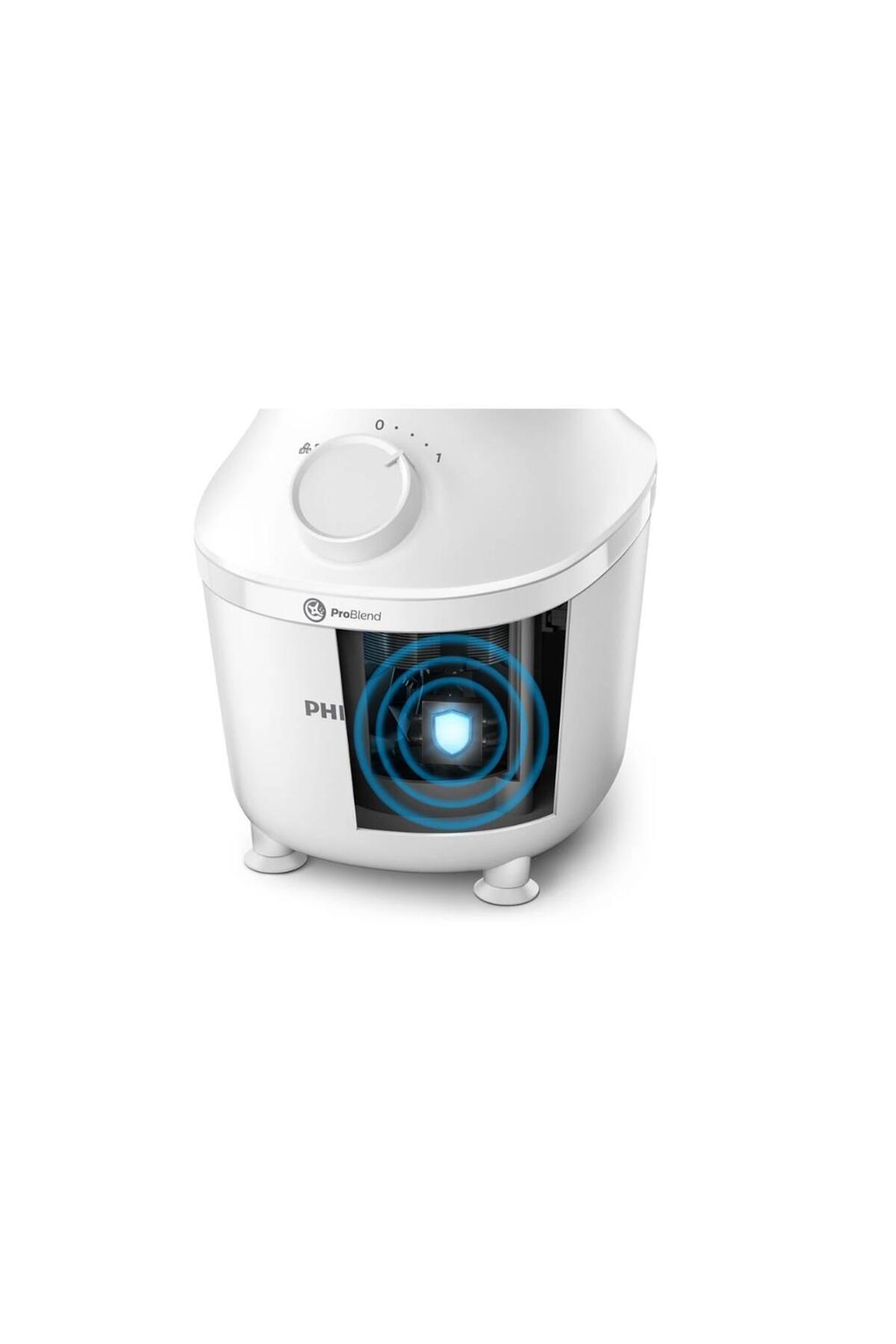 Philips-Blender de masa Philips HR2041/17, 1 litru, 1 viteza + Impuls, 450 W (Alb) 4