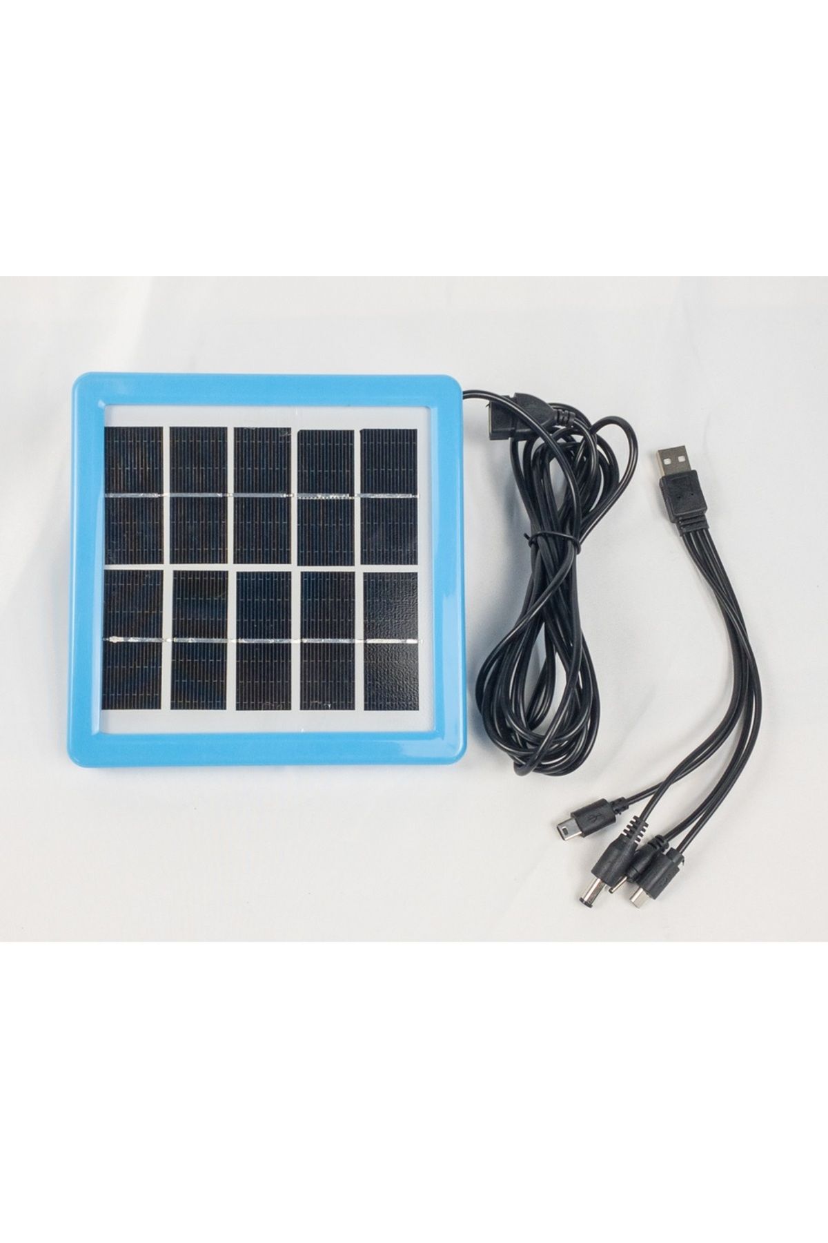 Tastech 5V 2W GÜNEŞ PANELİ ÇOKLU ŞARJ KABLOSU İLE BİRLİKTE KAMP BALIK DOĞA SOLAR ŞARJ PANELİ 3 METRE KABLO