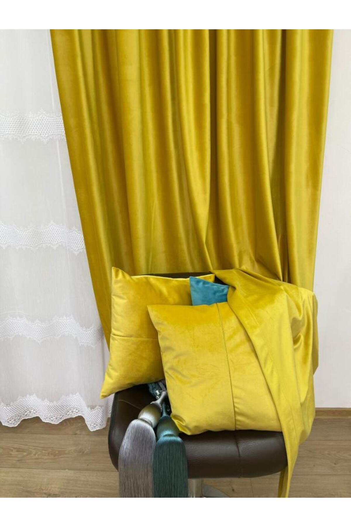Liz Line-Set of two velvet curtains with ties, Velvet lux by Liz Line, rejansa, 200x245cm-DR5002 1