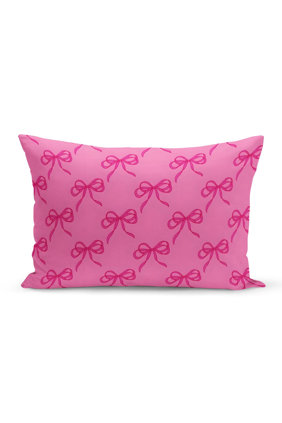 Bertille Home-Cherry Series Double Sided Digital Printed Throw Pillow Cover (Cherry with Bow) 1
