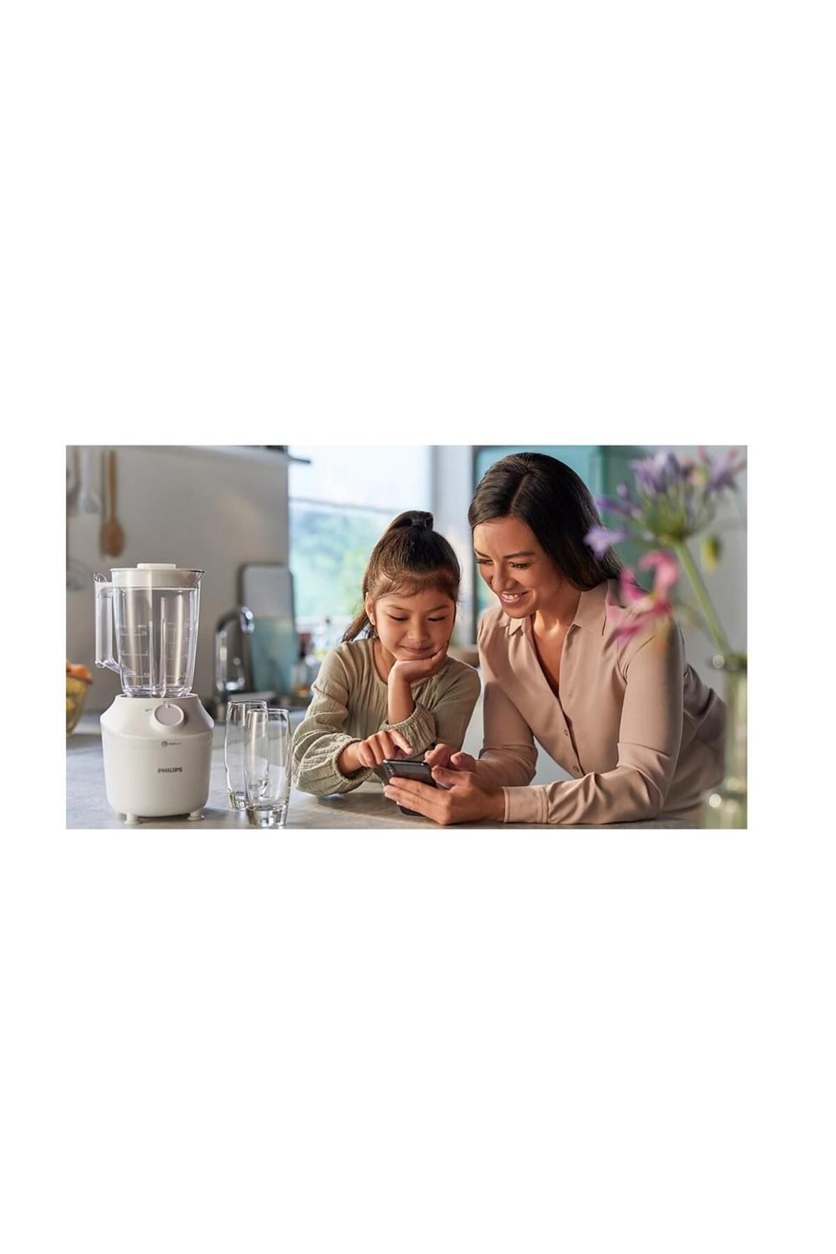 Philips-Blender de masa Philips HR2041/17, 1 litru, 1 viteza + Impuls, 450 W (Alb) 9