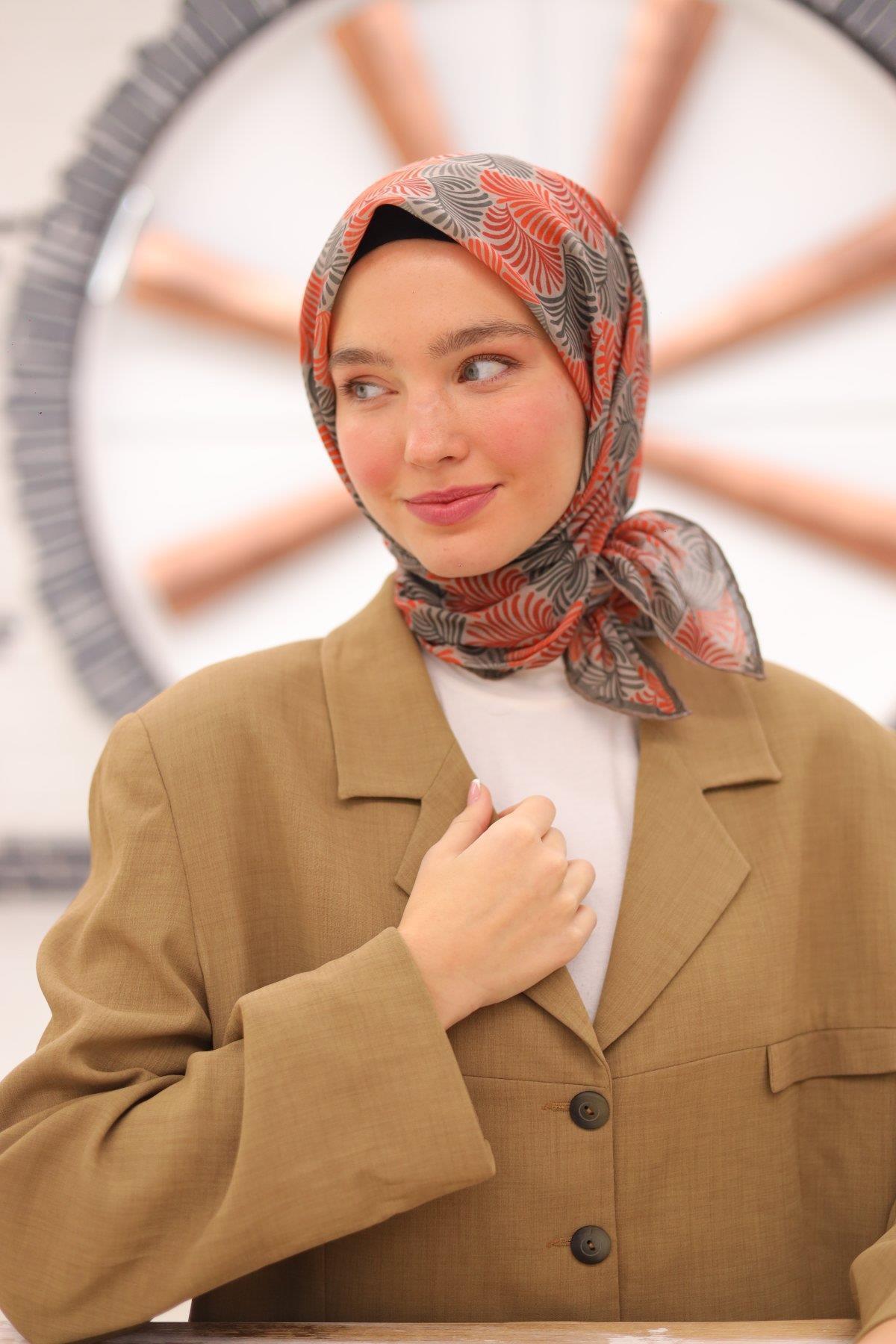 Silk Home-New Orange Soft Scarf Model No: 73074-05 2