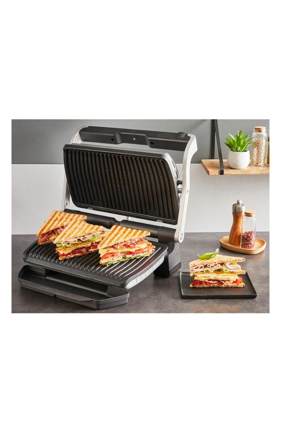 TEFAL-Gratar electric TEFAL OptiGrill+ XL GC728D10, 2000 W, 9 programe automate, (Argintiu/Negru) 11