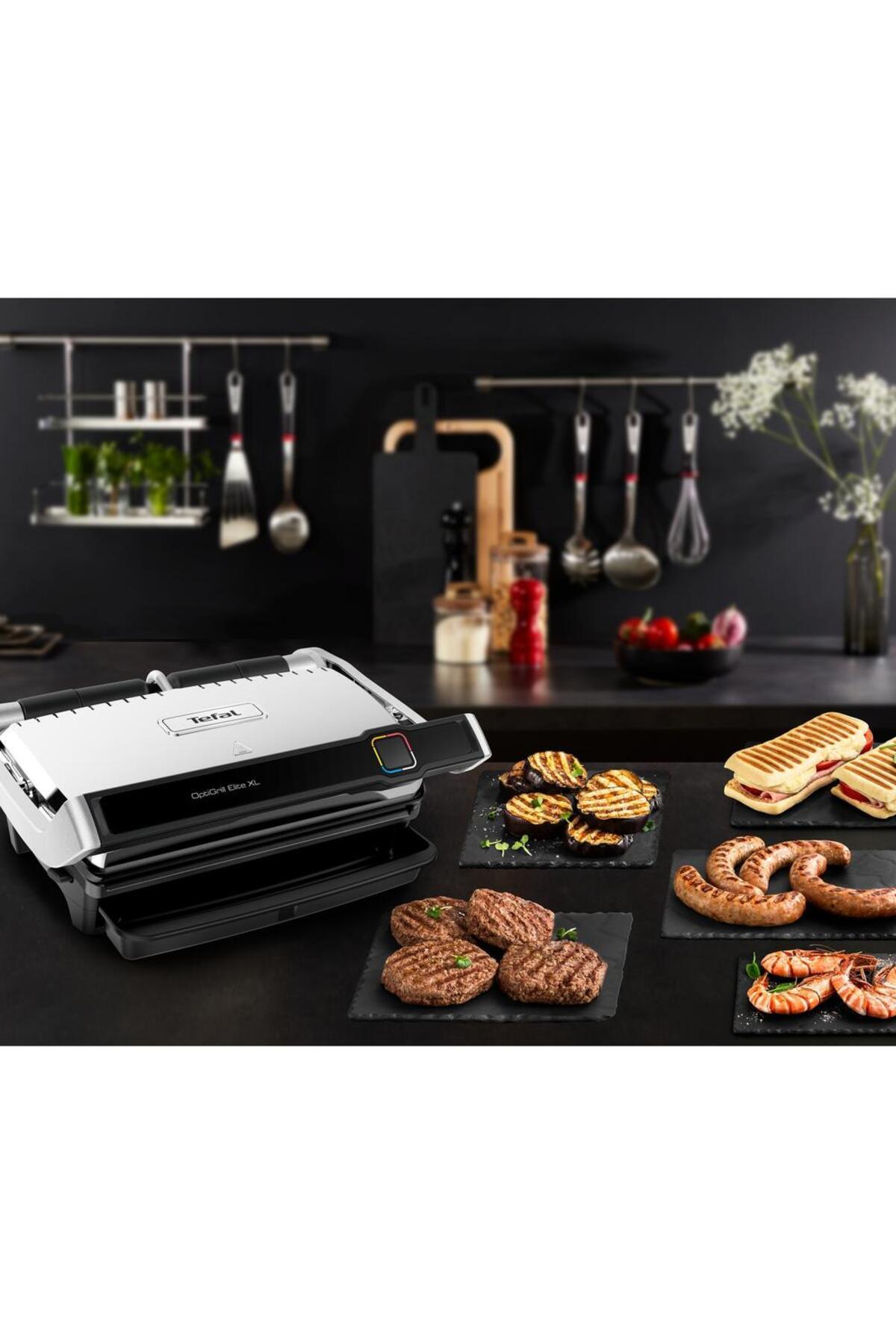TEFAL-Gratar electric Tefal OptiGrill Elite XL GC760D30, 2200 W, 16 programe de gatit, senzor de gatire 9