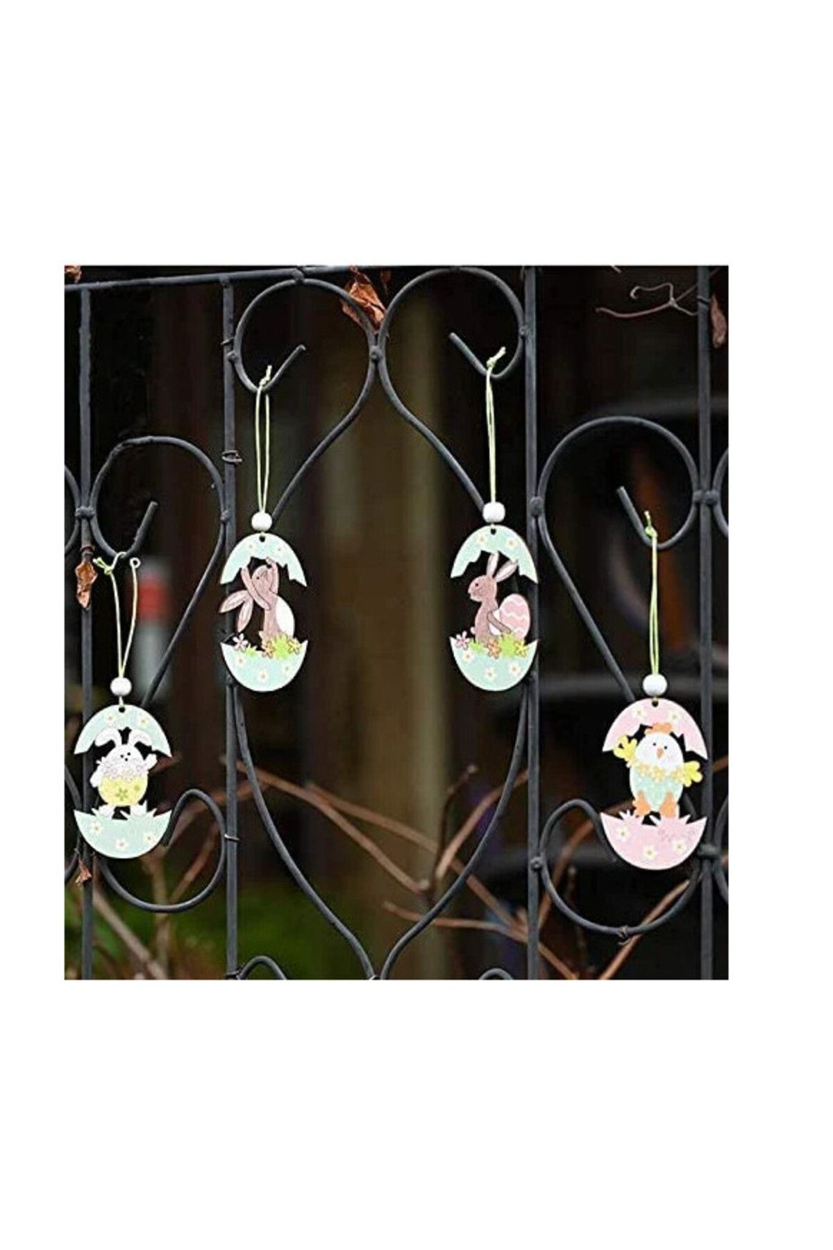 Super Idee-Set 16 pandantive Super Idea Paste, lemn, multicolor, 7,5 x 6 cm 3
