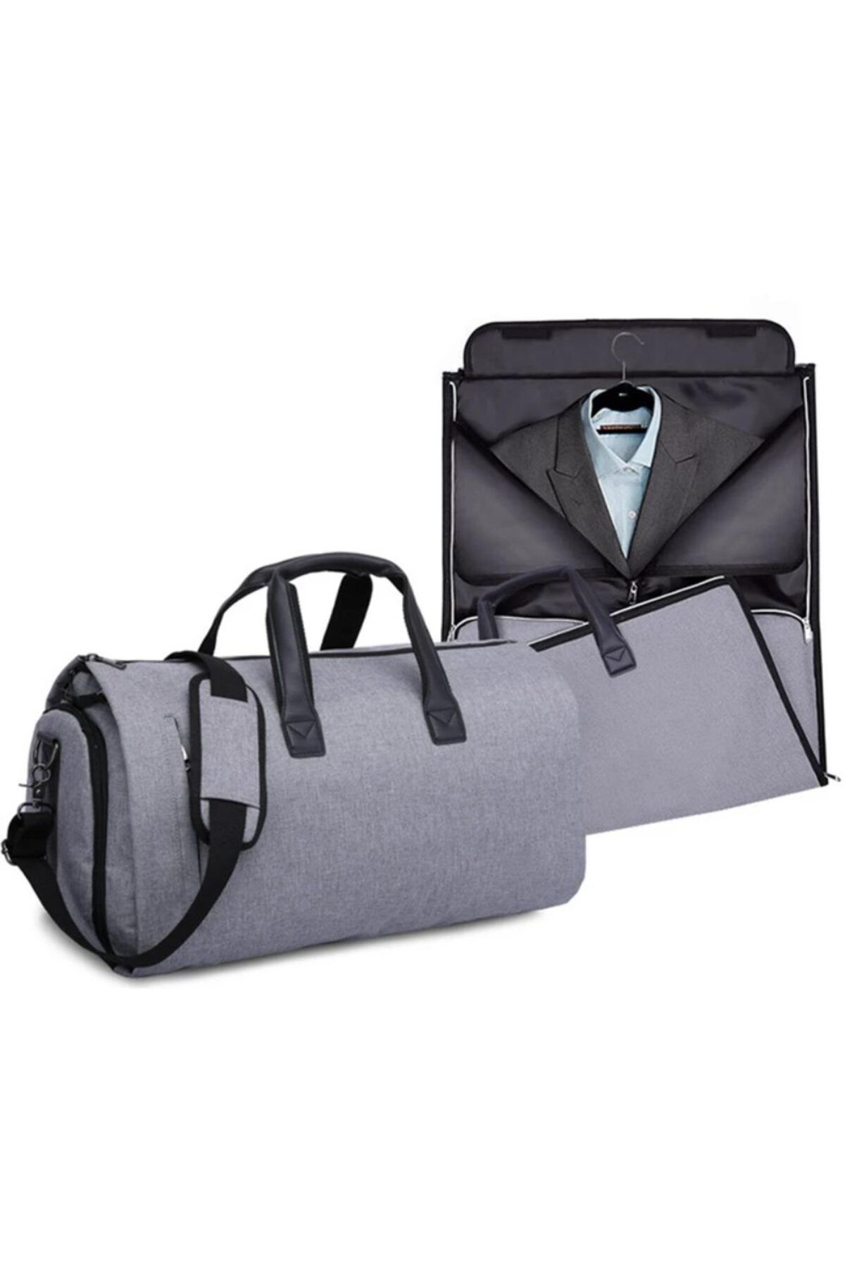 Quasar & Co. Geanta Smart Business,,compartiment Pentru Transport Costum/pantofi,57x34x33cm,gri Unisex - Medium