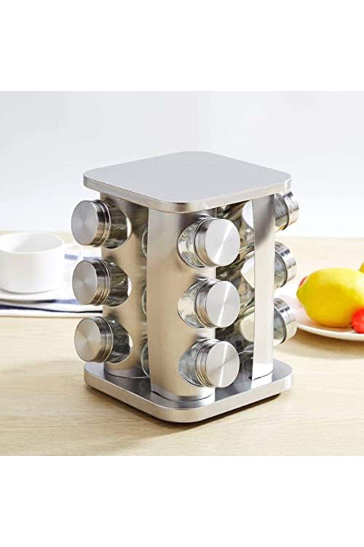 devigo-Rotating Countertop Spice Rack, 12Pc Spice Rack Set 6