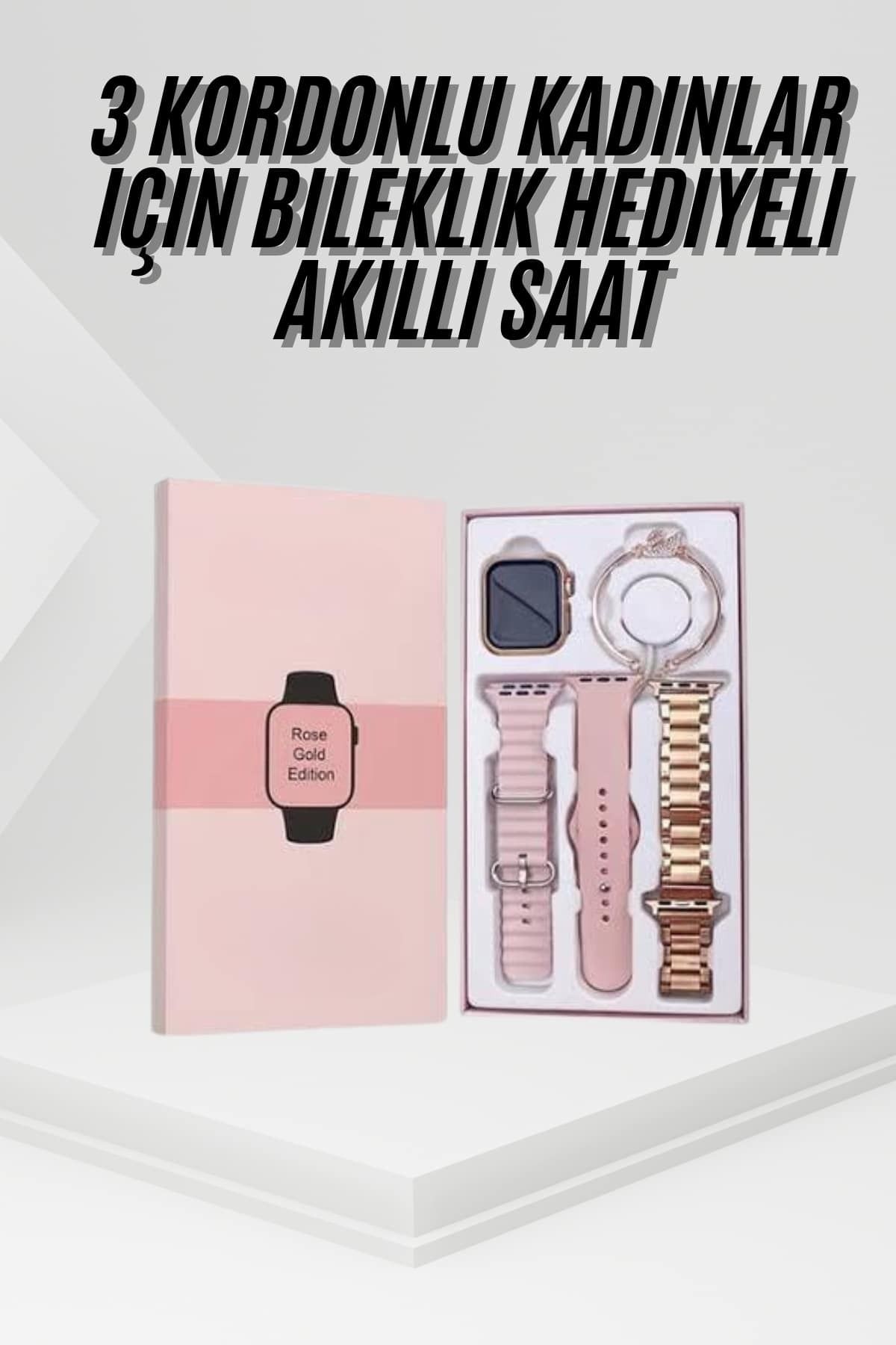 nerede bulurum Yeni Nesil Kadın Akıllı Saat Rose Gold Android ve İos Uyumlu