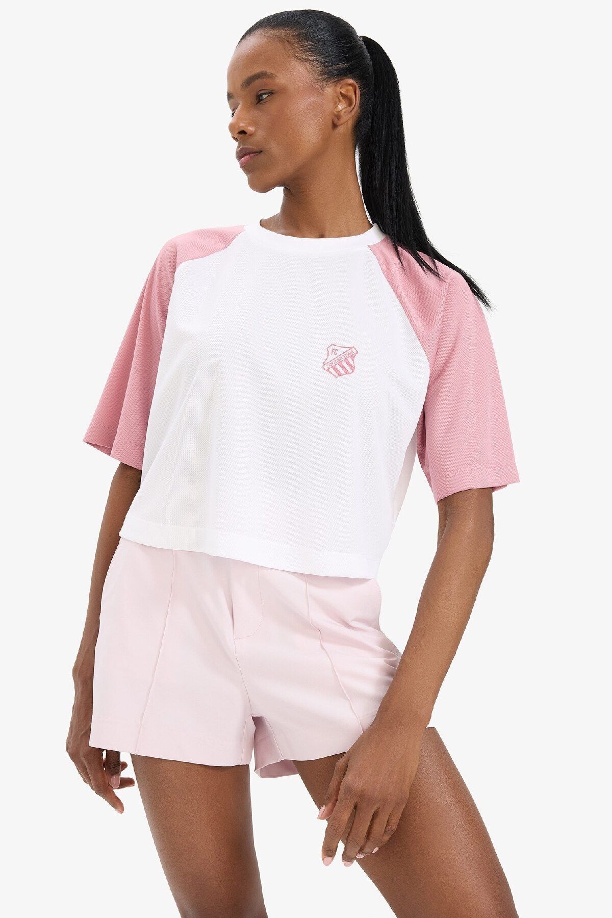 DeFacto-Тениска Athlete Fit Crop T-Shirt - D8031ax25sp 4