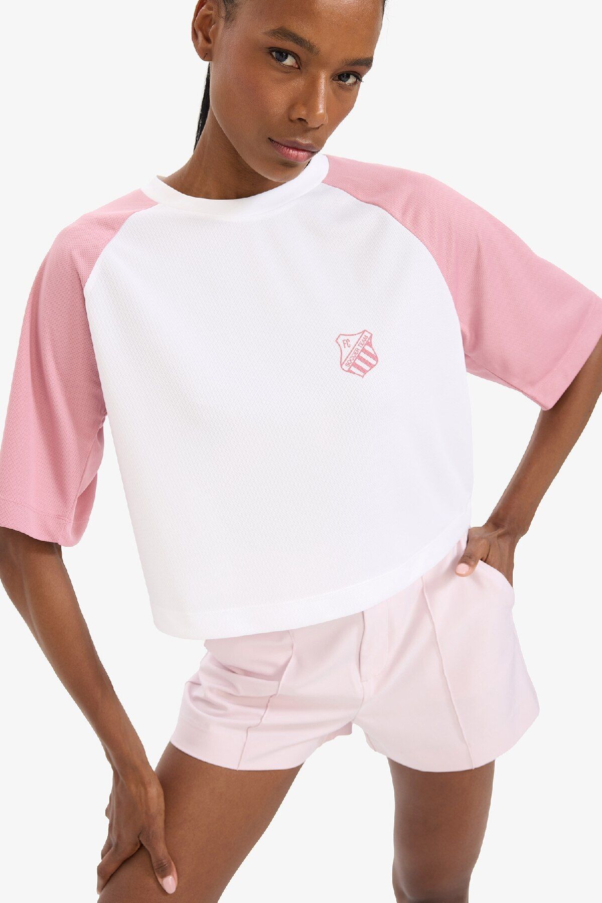 DeFacto-Тениска Athlete Fit Crop T-Shirt - D8031ax25sp 6