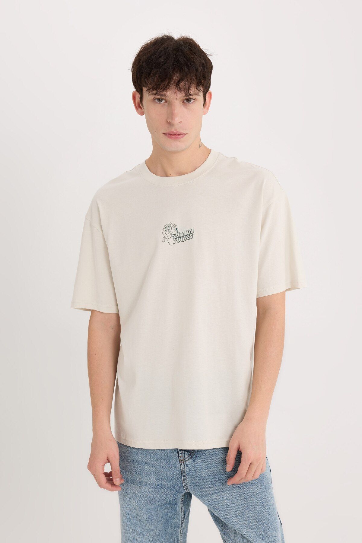 DeFacto-100 % Baumwolle Looney Tunes Boxy Fit Rundhals-Kurzarm-T-Shirt E1871ax25sp 5